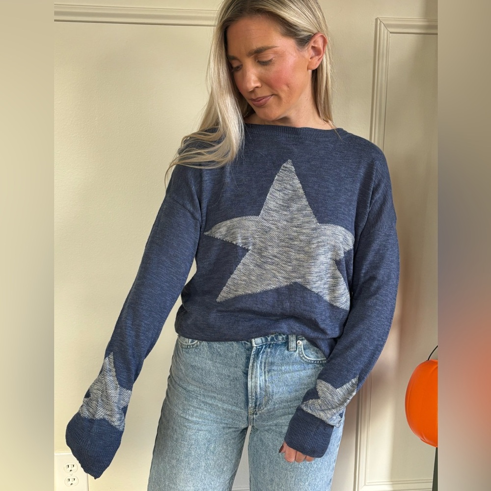 Stitchdrop Blue Star Sweater